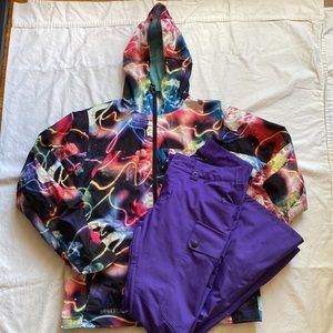 Retro Burton Snow Jacket and Burton Gloria Snow Pants Bundle